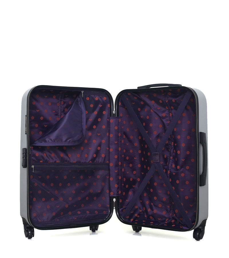 Lot de 2 Valise Taille Moyenne et Valise Cabine Rigide ELEONOR