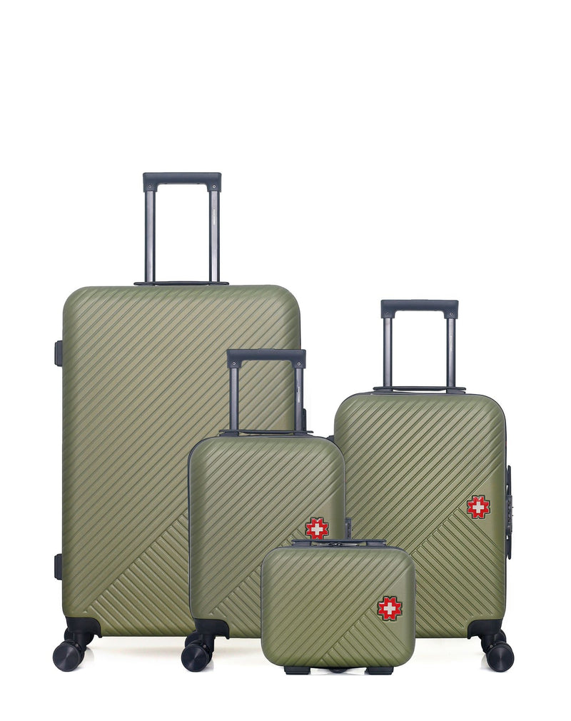 Lot de 4 Valises Rigides Grand Format, Cabine, Cabine XXS et Vanity SPIEZ