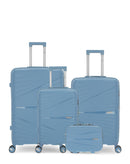 Lot de 4 Valises Rigides Grand Format, Taille Moyenne, Cabine et Grand Vanity VELA