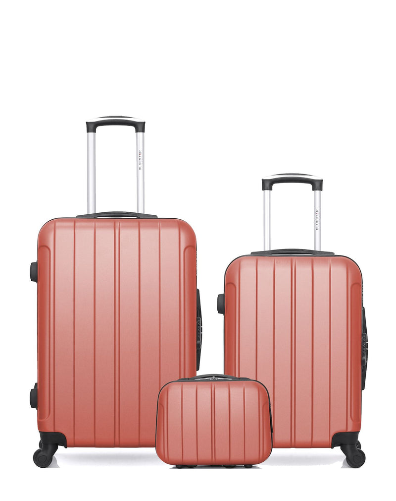 Lot de 3 Valises Rigides Taille Moyenne, Cabine et Vanity NAPOLI