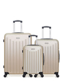 Lot de 3 Valises Rigides Grand Format, Taille Moyenne et Cabine BROOKLYN