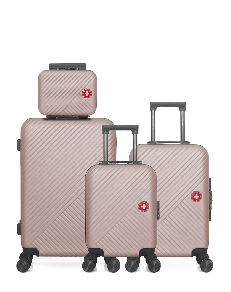 Lot de 4 Valises weekend, valise cabine, valise cabine XXS et vanity SPIEZ