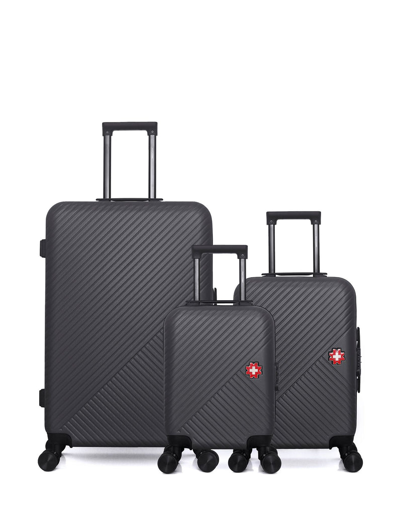 Lot de 3 Valises Rigides Grand Format, Cabine et Cabine XXS SPIEZ