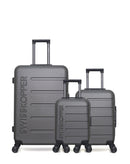 Lot de 3 Valises Rigides Grand Format, Cabine et Cabine XXS AIGLE