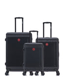Lot de 3 Valises Rigides Grand Format, Taille Moyenne et Cabine GSTAAD