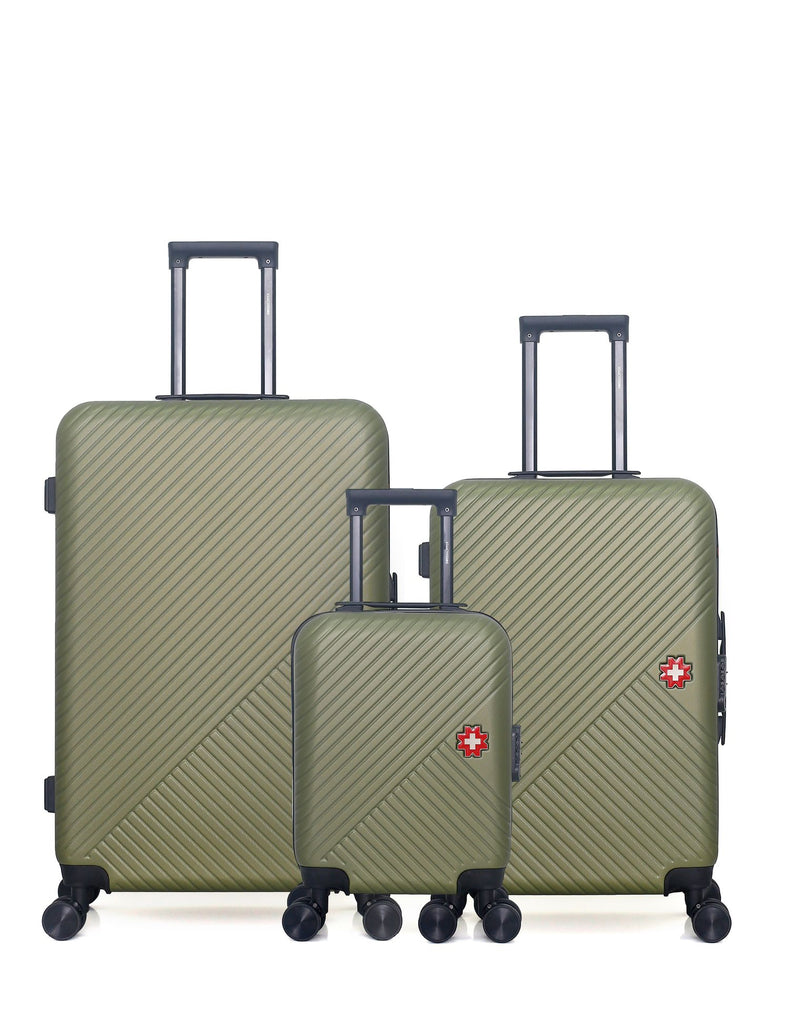 Lot de 3 Valises Rigides Grand Format, Taille Moyenne et Cabine XXS SPIEZ