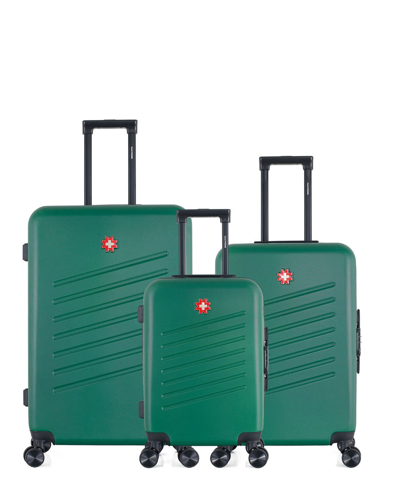 Lot de 3 Valises Rigides Grand Format, Taille Moyenne et Cabine ZURICH