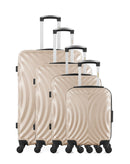 Set de 4 Valises Rigides Grand Format, Taille Moyenne, Cabine et Cabine XXS LAGOS-M