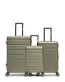 Lot de 3 Valises Rigides Grand Format, Taille Moyenne et Cabine LUGANO