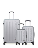 Lot de 3 Valises Rigides Grand Format, Cabine et Cabine XXS BRONX