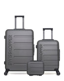 Lot de 3 Valises Rigides Grand Format, Cabine et Vanity AIGLE