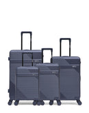 Lot de 4 Valises Rigides Grand Format, Taille Moyenne, Cabine et Cabine XS WOHLEN