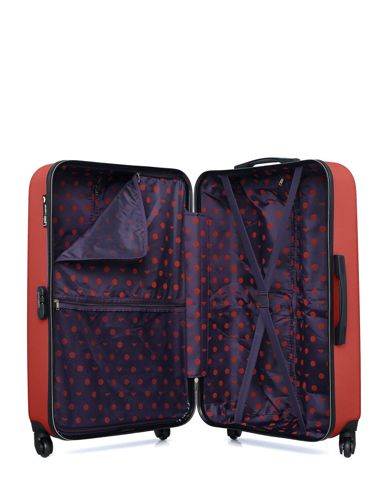 Lot de 3 Valise Grand Format, Taille Moyenne et Vanity Rigide ELEONOR