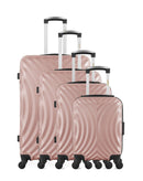 Set de 4 Valises Rigides Grand Format, Taille Moyenne, Cabine et Cabine XXS LAGOS-M
