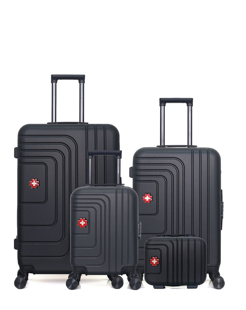 Lot de 4 Valises Rigides Grand Format, Taille Moyenne, Cabine XXS et Vanity RUTI