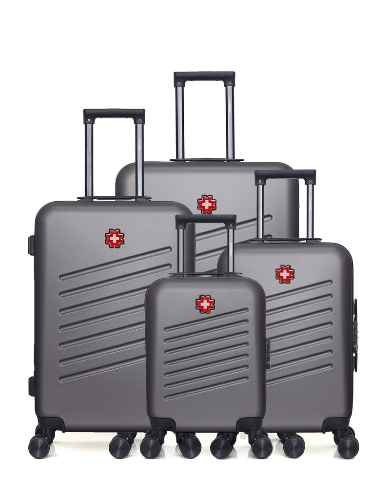 Lot de 4 Valises grand format, valise weekend, valise cabine, valise cabine XXS ZURICH