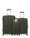 Lot de 3 Valises Rigides Grand Format, Taille Moyenne et Cabine XXS ELEONOR
