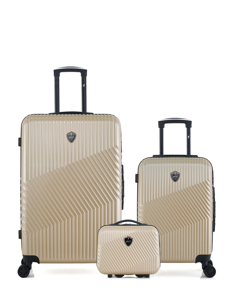 Lot de 3 Valises Rigides Grand Format, Cabine et Vanity PETER