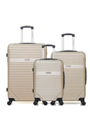 Lot de 3 Valises Rigides Grand Format, Taille Moyenne et Cabine MEMPHIS