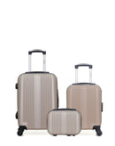 Lot de 3 Valises Rigides Cabine, Cabine XXS et Vanity LIPARI
