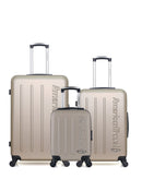 Lot de 3 Valises Rigides Grand Format, Taille Moyenne et Cabine XXS BRONX
