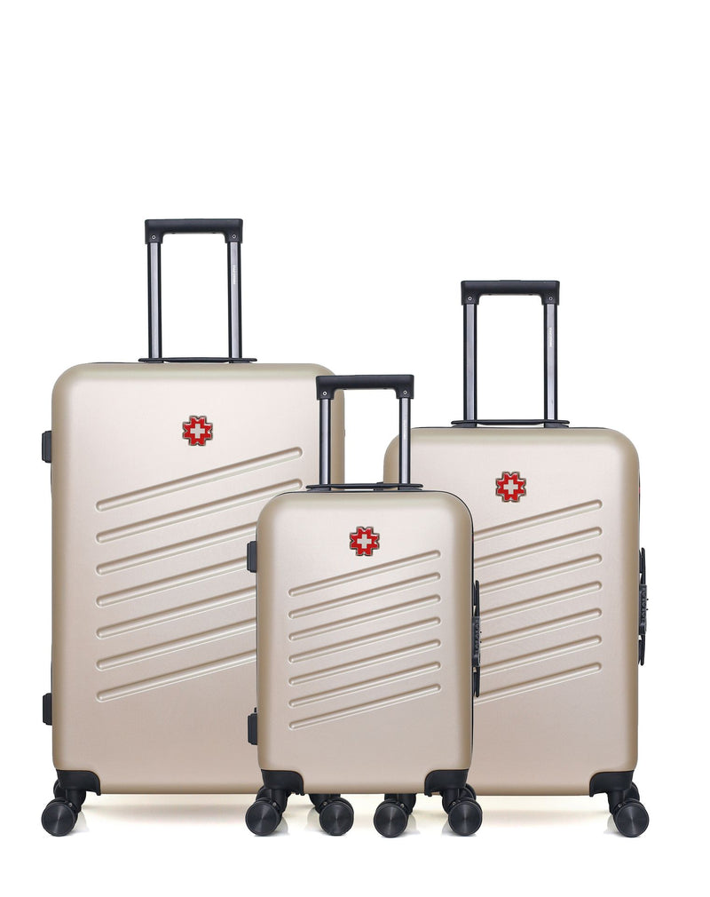 Lot de 3 Valises Rigides Grand Format, Taille Moyenne et Cabine ZURICH