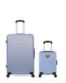 Lot de 2 Valises Rigides Grand Format et Cabine XXS AGATA