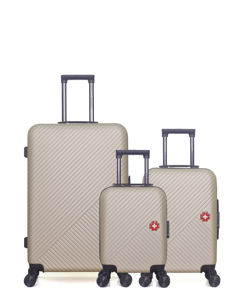 Lot de 3 Valises Rigides Grand Format, Cabine et Cabine XXS SPIEZ