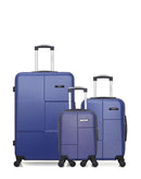 Lot de 3 Valises Rigides Grand Format, Cabine et Cabine XXS MIAMI