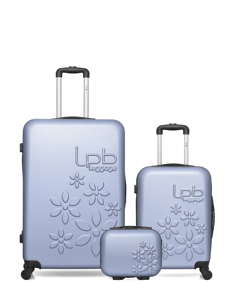 Lot de 3 Valise Grand Format, Valise Cabine et Vanity Rigide ELEONOR