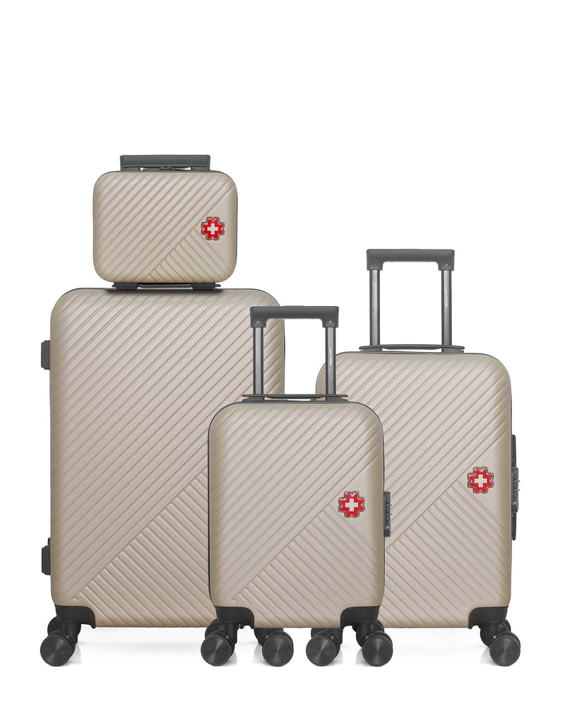 Lot de 4 Valises weekend, valise cabine, valise cabine XXS et vanity SPIEZ