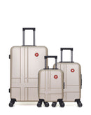 Lot de 3 Valises Rigides Grand Format, Cabine et Cabine XXS USTER