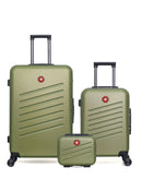Lot de 3 Valises Rigides Grand Format, Cabine et Vanity ZURICH
