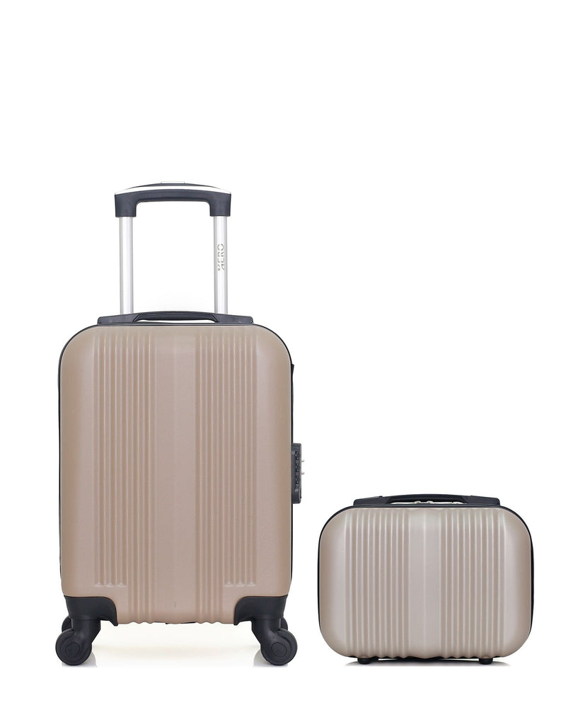 Lot de 2 Valises Rigides Cabine XXS et Vanity LIPARI