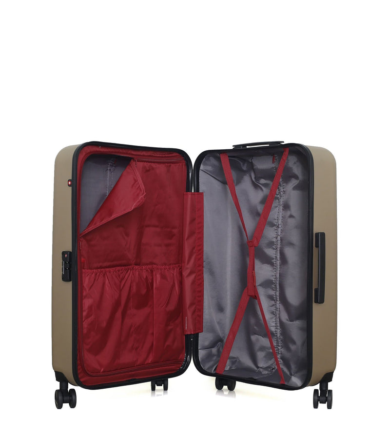 Lot de 4 Valises Rigides Grand Format, Taille Moyenne, Cabine et Vanity ZURICH