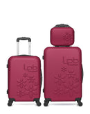 Lot de 3 Valise weekend , valise cabine et vanity ELEONOR