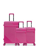 Lot de 3 Valises Rigides Grand Format, Cabine et Cabine XS WOHLEN