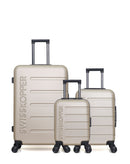 Lot de 3 Valises Rigides Grand Format, Cabine et Cabine XXS AIGLE