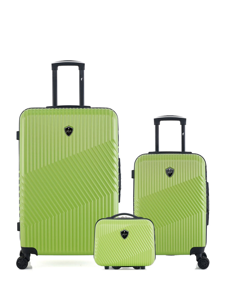 Lot de 3 Valises Rigides Grand Format, Cabine et Vanity PETER