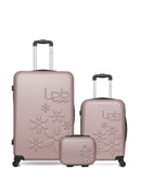 Lot de 3 Valise Grand Format, Valise Cabine et Vanity Rigide ELEONOR