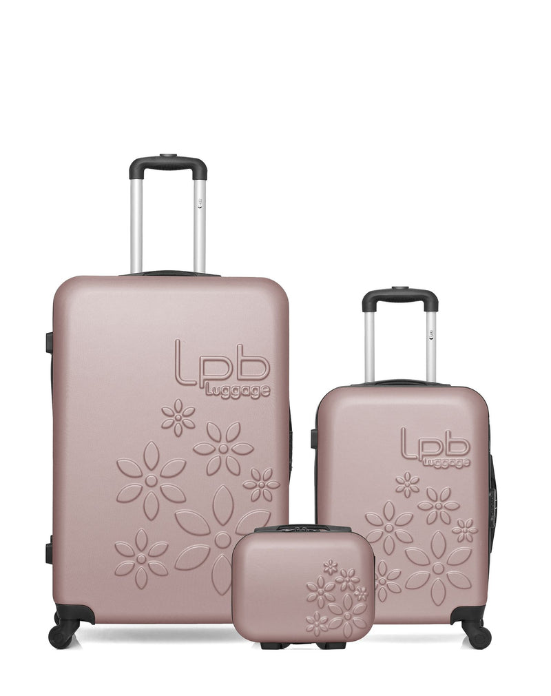 Lot de 3 Valise Grand Format, Valise Cabine et Vanity Rigide ELEONOR