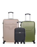 AMERICAN TRAVEL - Lot de 3 - Valises grand format CHELSEA, weekend QUEENS et cabine XXS MEMPHIS