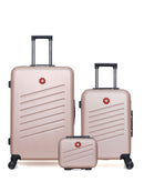 Lot de 3 Valises Rigides Grand Format, Cabine et Vanity ZURICH