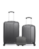 Lot de 3 Valises Rigides Taille Moyenne, Cabine et Vanity VESUVIO