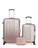 Lot de 3 Valises Rigides Grand Format, Cabine et Vanity VESUVIO