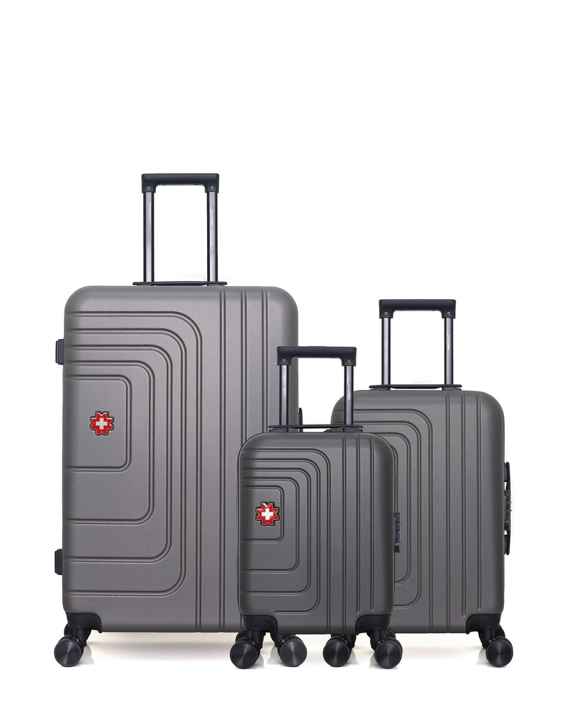 Lot de 3 Valises Rigides Grand Format, Cabine et Cabine XXS RUTI