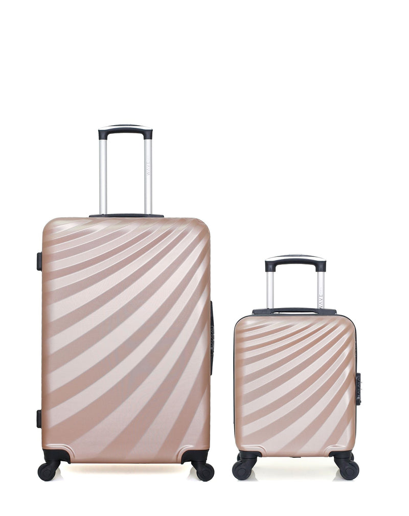 Lot de 2 Valises Rigides Grand Format et Cabine XXS DANUBE