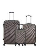 Lot de 3 valises Grand Format, Weekend et Cabine XXS DANUBE