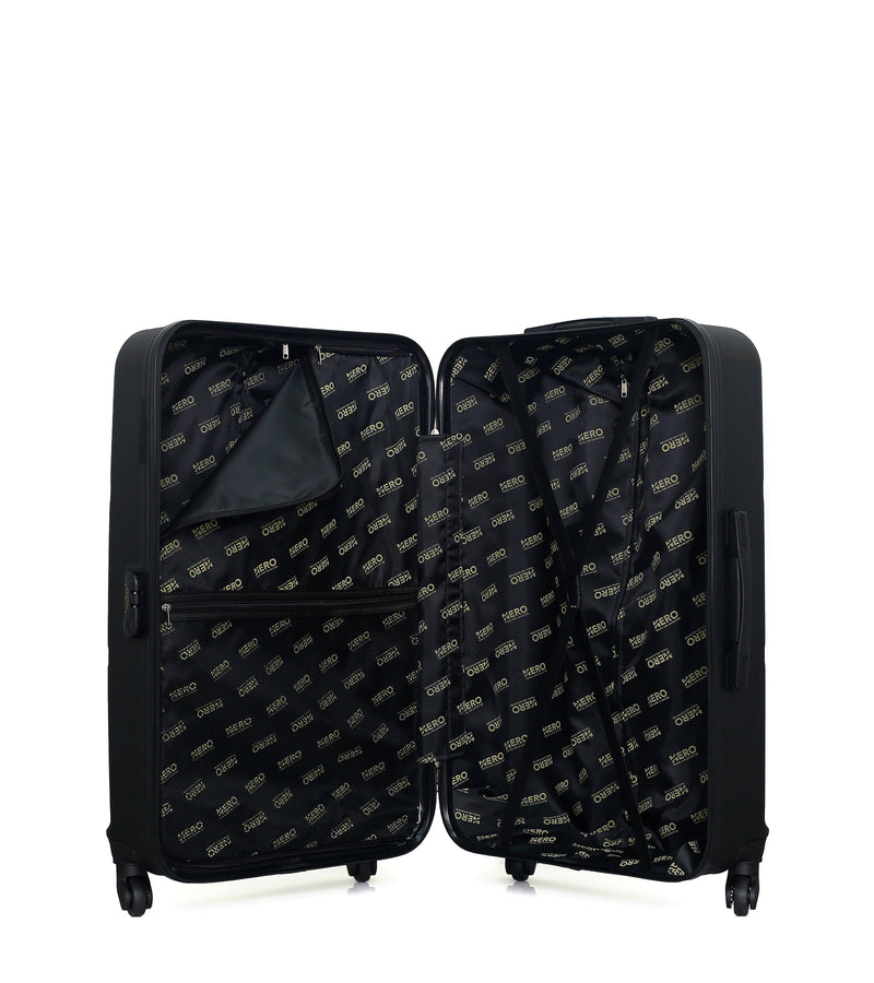 MONZANA® Valise Rigide Exopack Bleu Taille M Serrure TSA 4 Roues 360° Poignée télescopique Plastique ABS Voyage Avion MONZANA® Valise Rigide Exopack Bleu Taille M Serrure TSA 4 Roues 360° Poignée télescopique Plastique ABS Voyage Avion