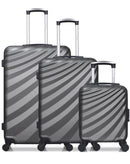 Lot de 3 valises Grand Format, Weekend et Cabine XXS DANUBE